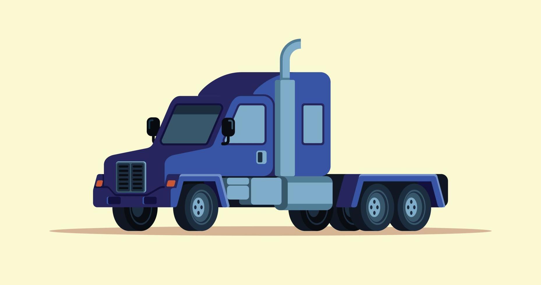 Cute Flat American Truck Vector