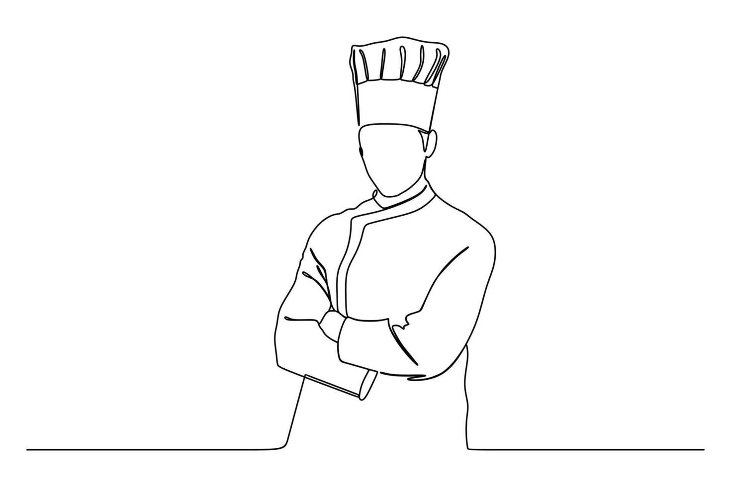 continuous line drawing of chef 14007717 Vector Art at Vecteezy