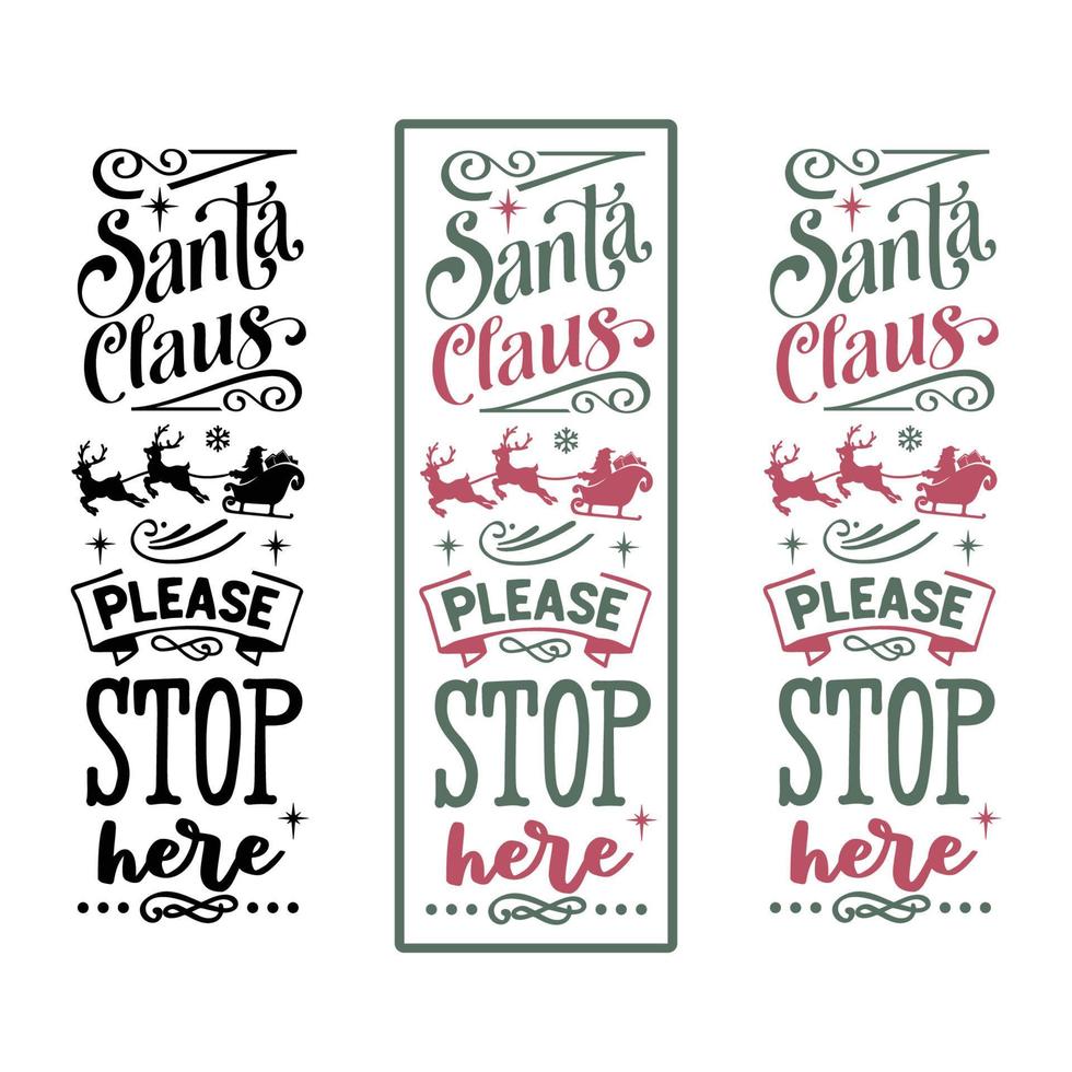 Christmas Porch Sign vector