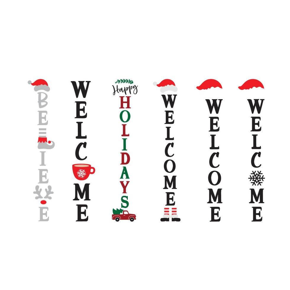 Christmas Welcome Set vector