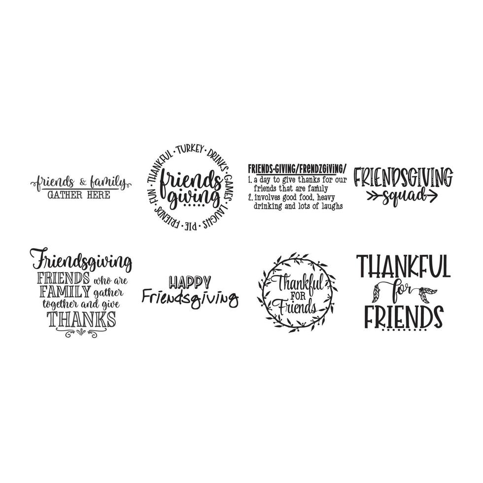 Friendsgiving Bundle set vector