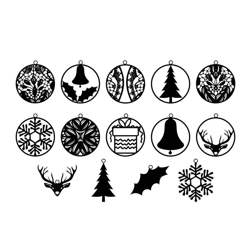 Christmas Ornaments Set vector