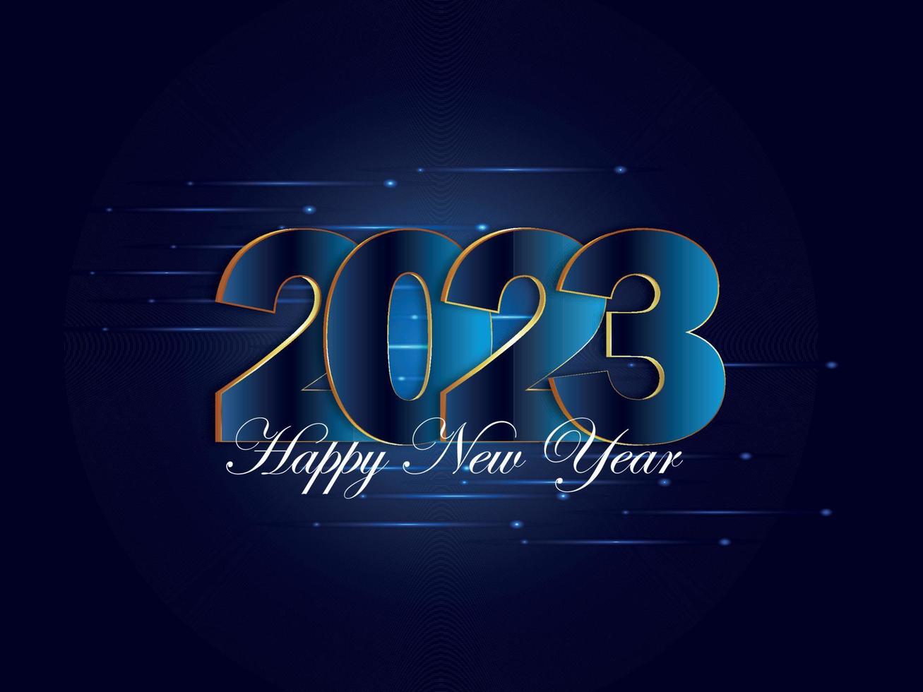 Happy new year 2023 celebration background vector