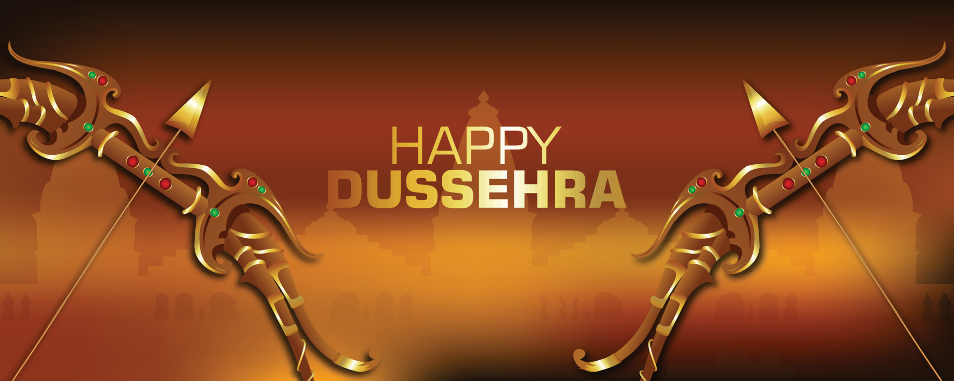 Happy dussehra celebration banner 14007829 Vector Art at Vecteezy