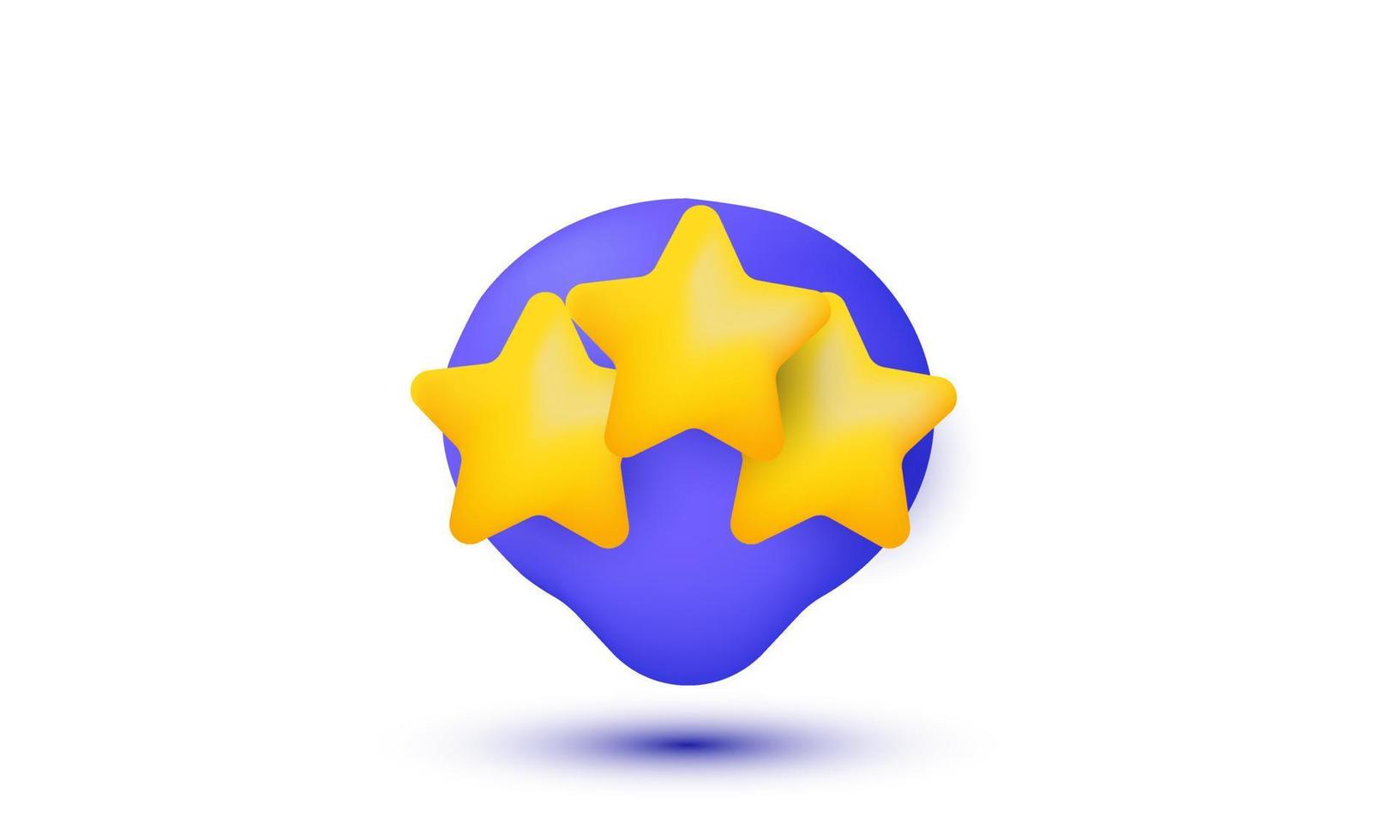 illustration icon 3d speak star bubble chat speech bubbles vector