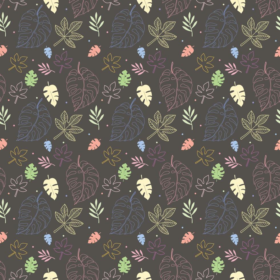 Tropical colorful outline pale brown vector