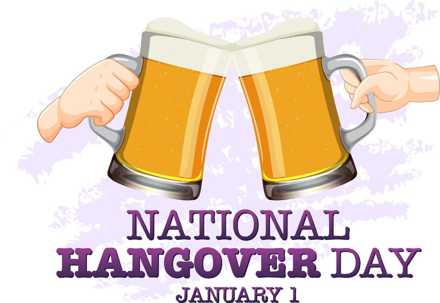 National Hangover Day Banner Design vector