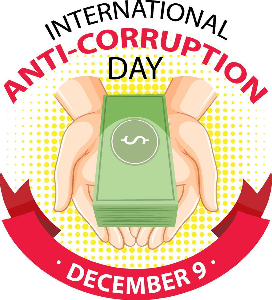 International anti corruption day December icon banner vector