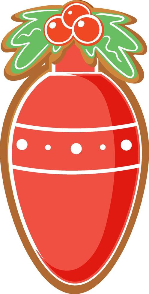 Christmas gingerbread cookie isolated vector