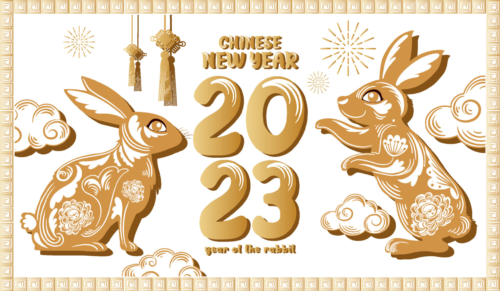 兔年新年快樂圖