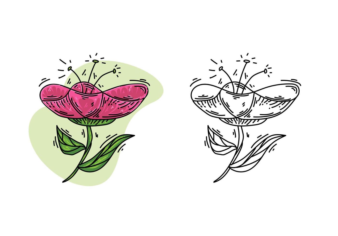 illustration of a tulip flower vector design