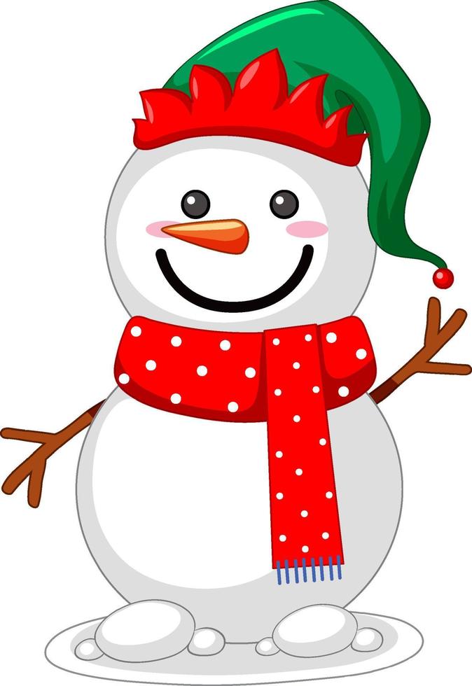 Snowman in Christmas theme vector