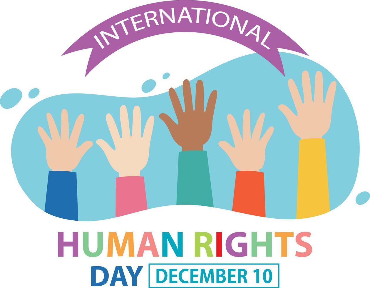 International Human Rights Day text for banner design vector