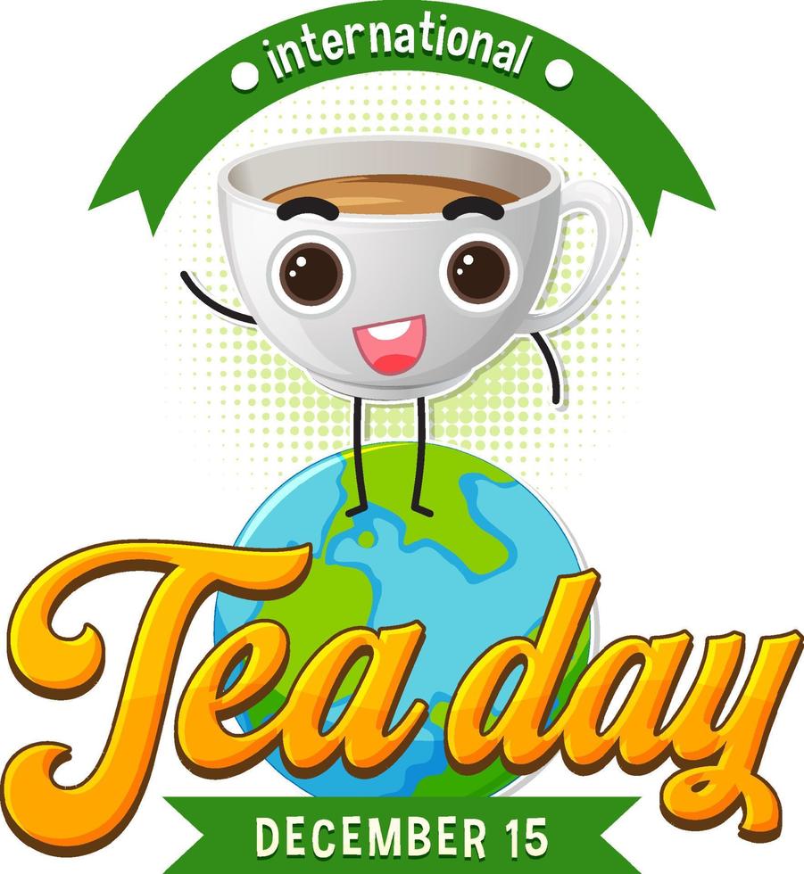 diseño de banner del día internacional del té vector