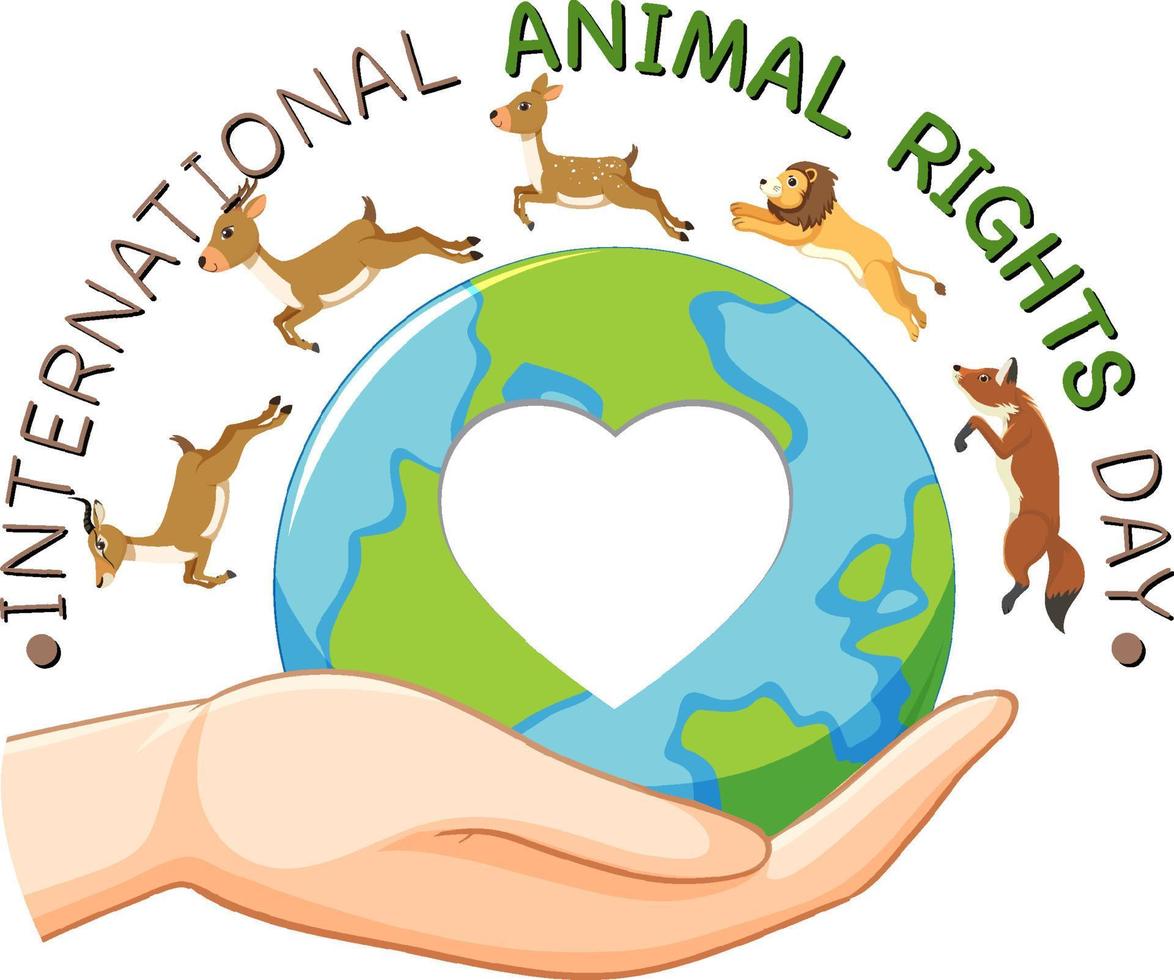 International Animal Rights Day banner design vector