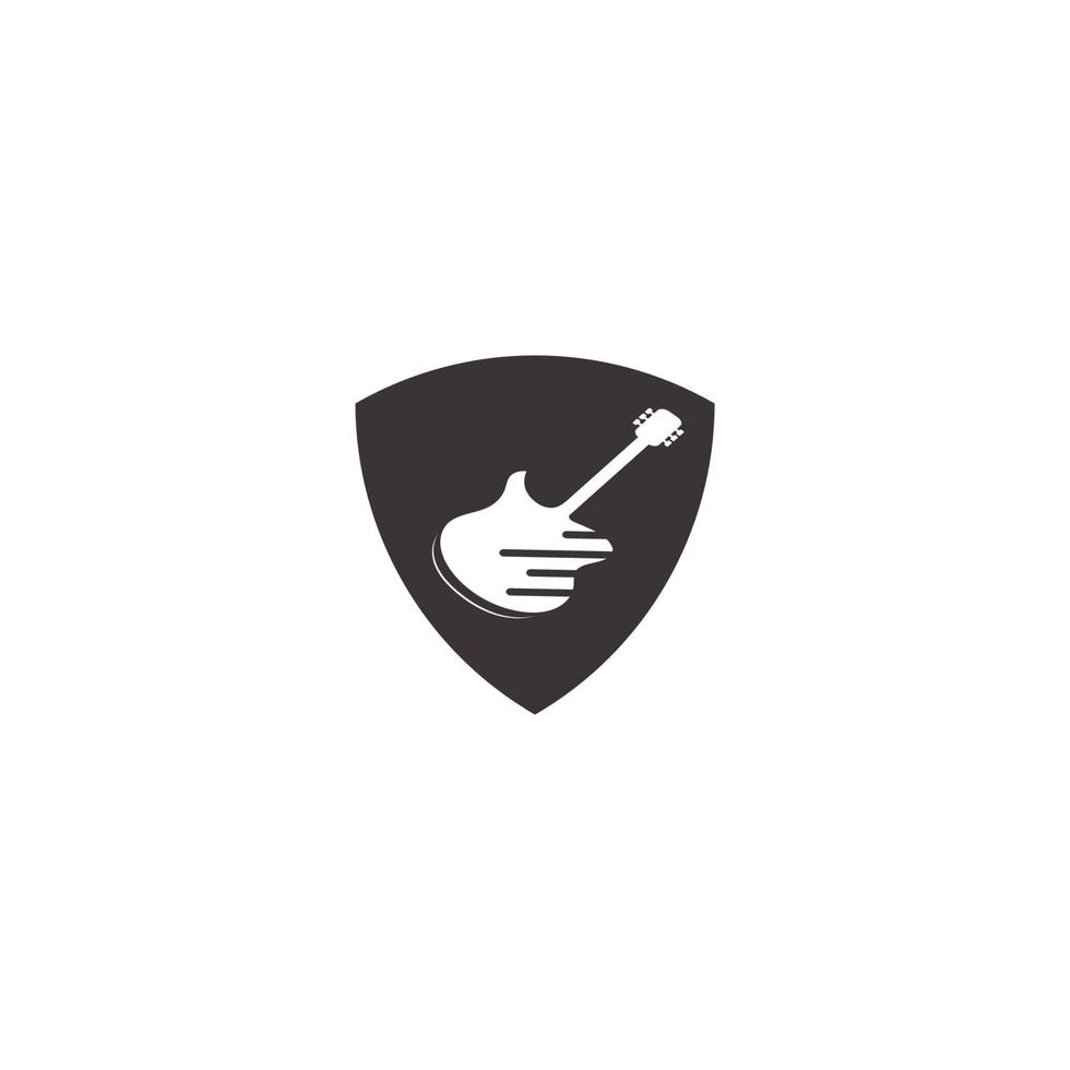 ilustración de vector de logotipo de guitarra