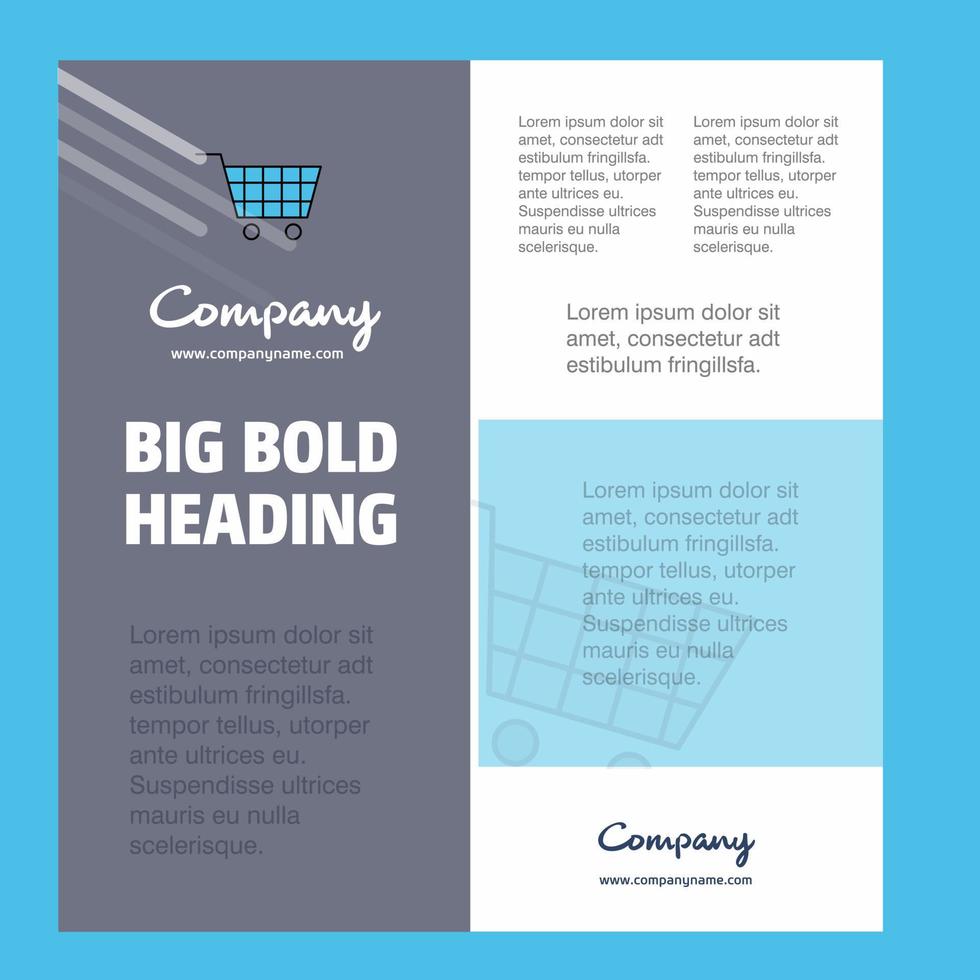 Cart Business Company Poster Template with place for text and images vector background