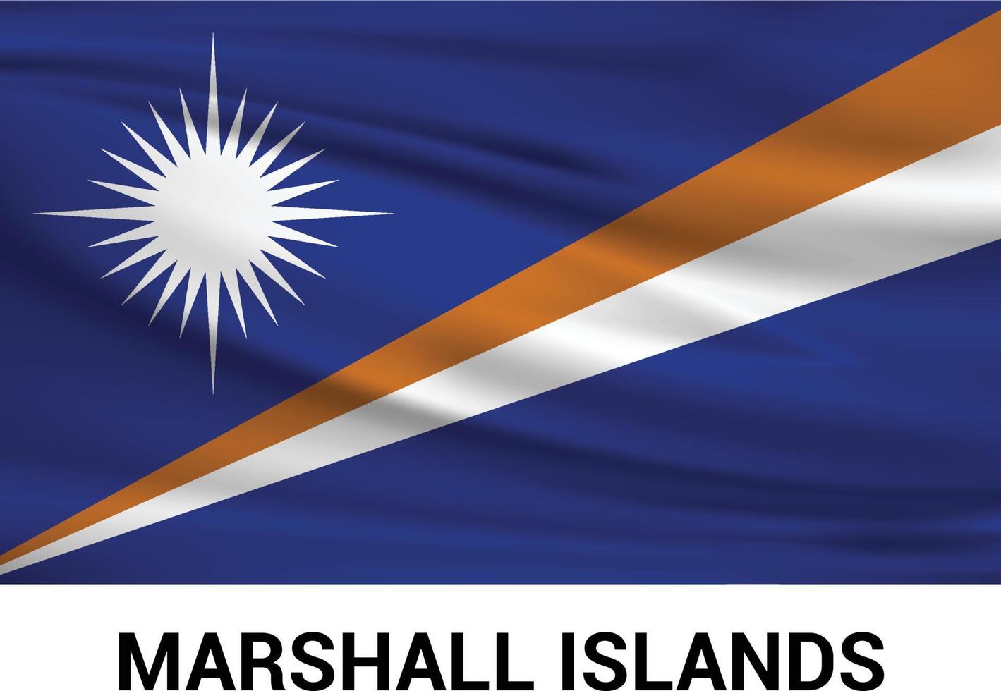 Marshall Islands flag design vector