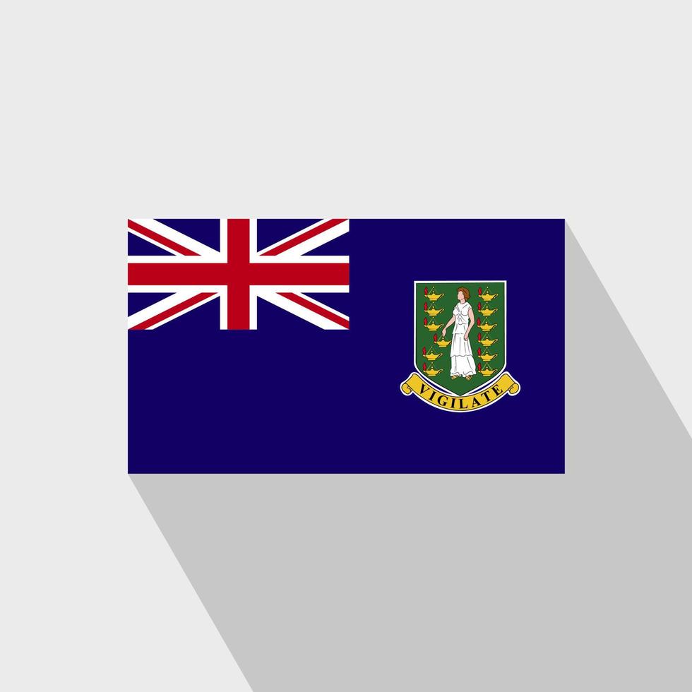 Virgin Islands UK flag Long Shadow design vector