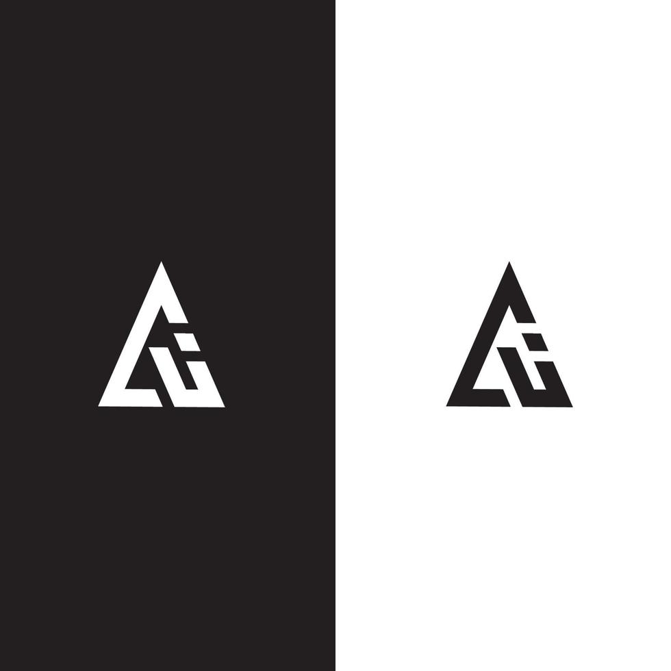 AJ atau J letters logo, monogram design vector