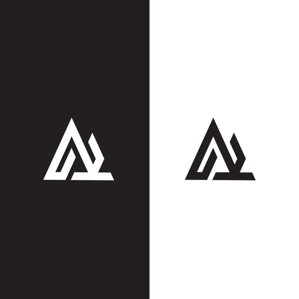 ak logo monograma emblema estilo simple vector