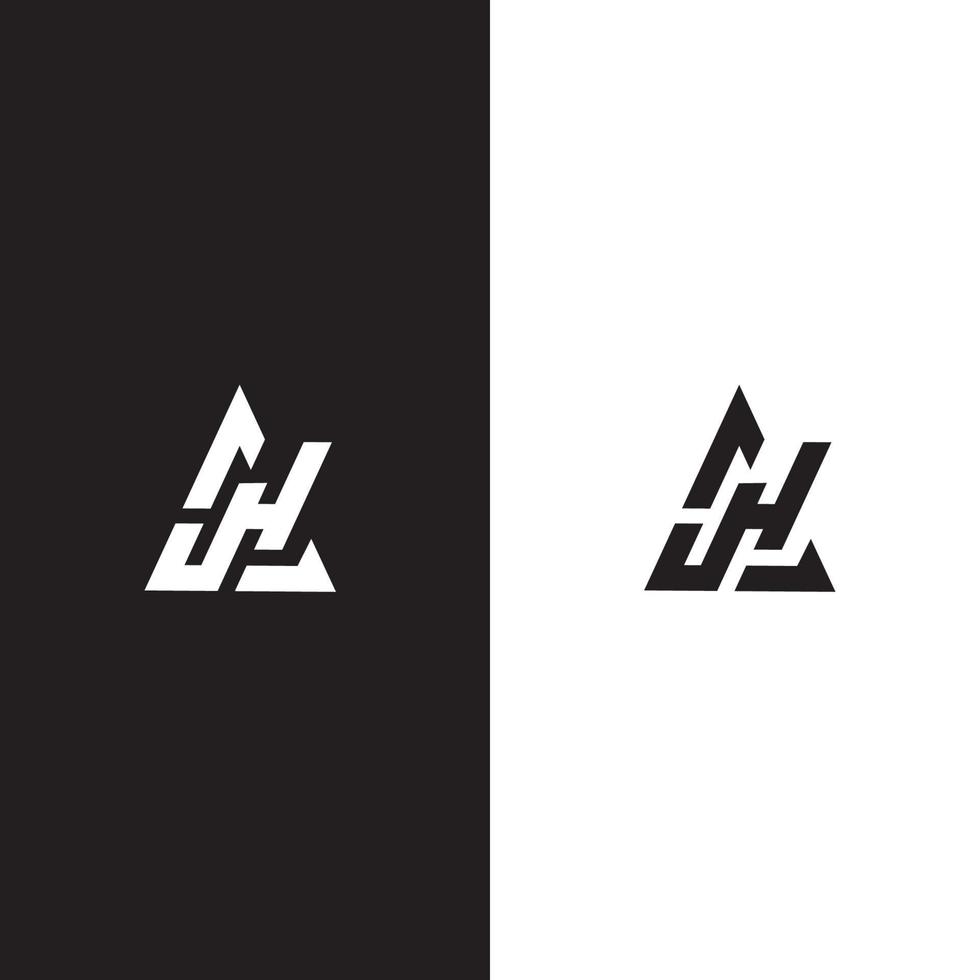 Modern monogram letter AH or H logo vector