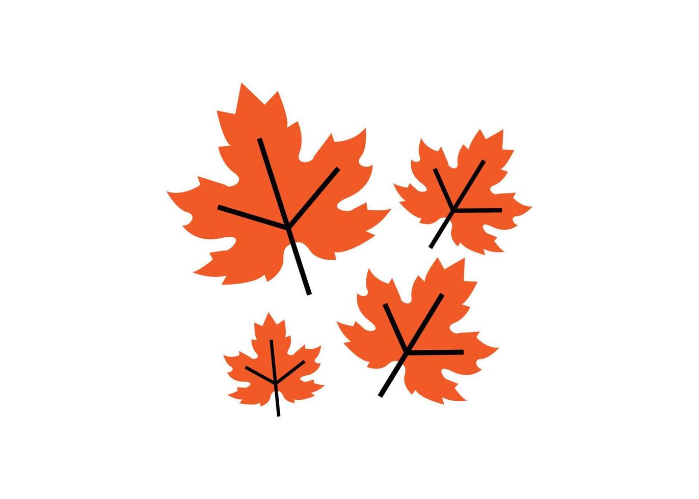 Ilustración de vector de plantilla de diseño de logotipo de icono de hoja de arce