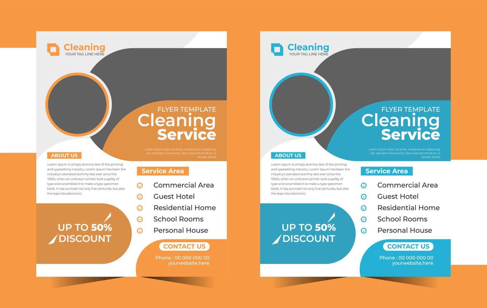 Cleaning Services Flyer Design vector