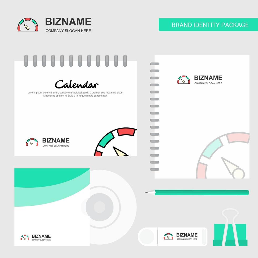 Meter Logo Calendar Template CD Cover Diary and USB Brand Stationary Package Design Vector Template