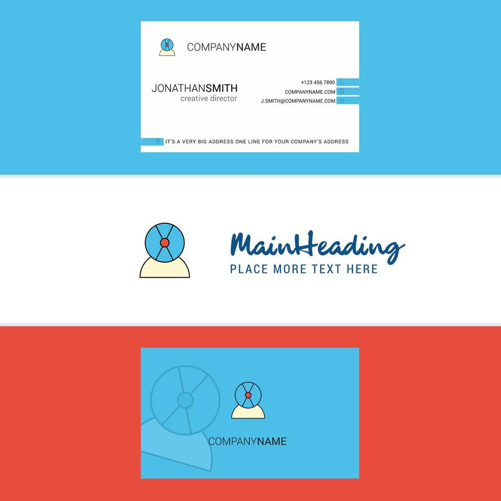 Beautiful Disk avatar Logo and business card vertical Design Vector