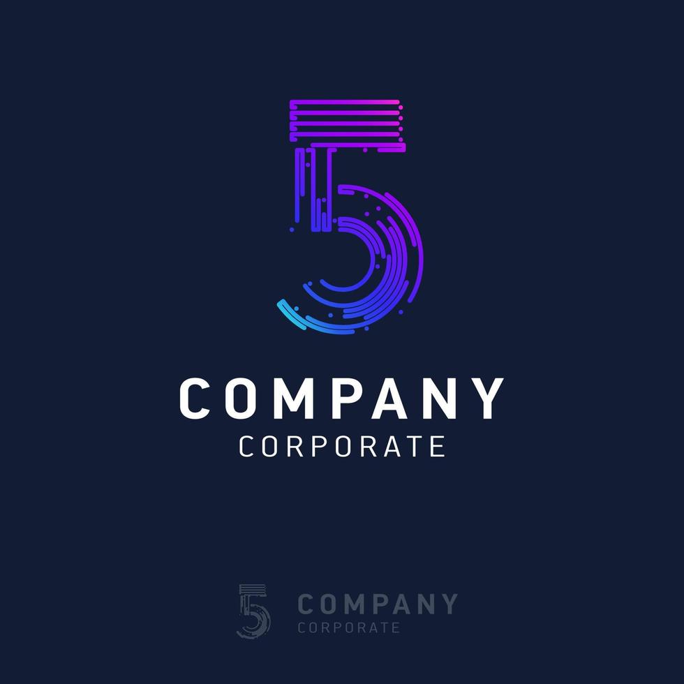 5 company logo design vector