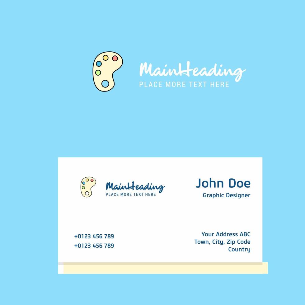 Paint tray logo Design with business card template Elegant corporate identity Vector