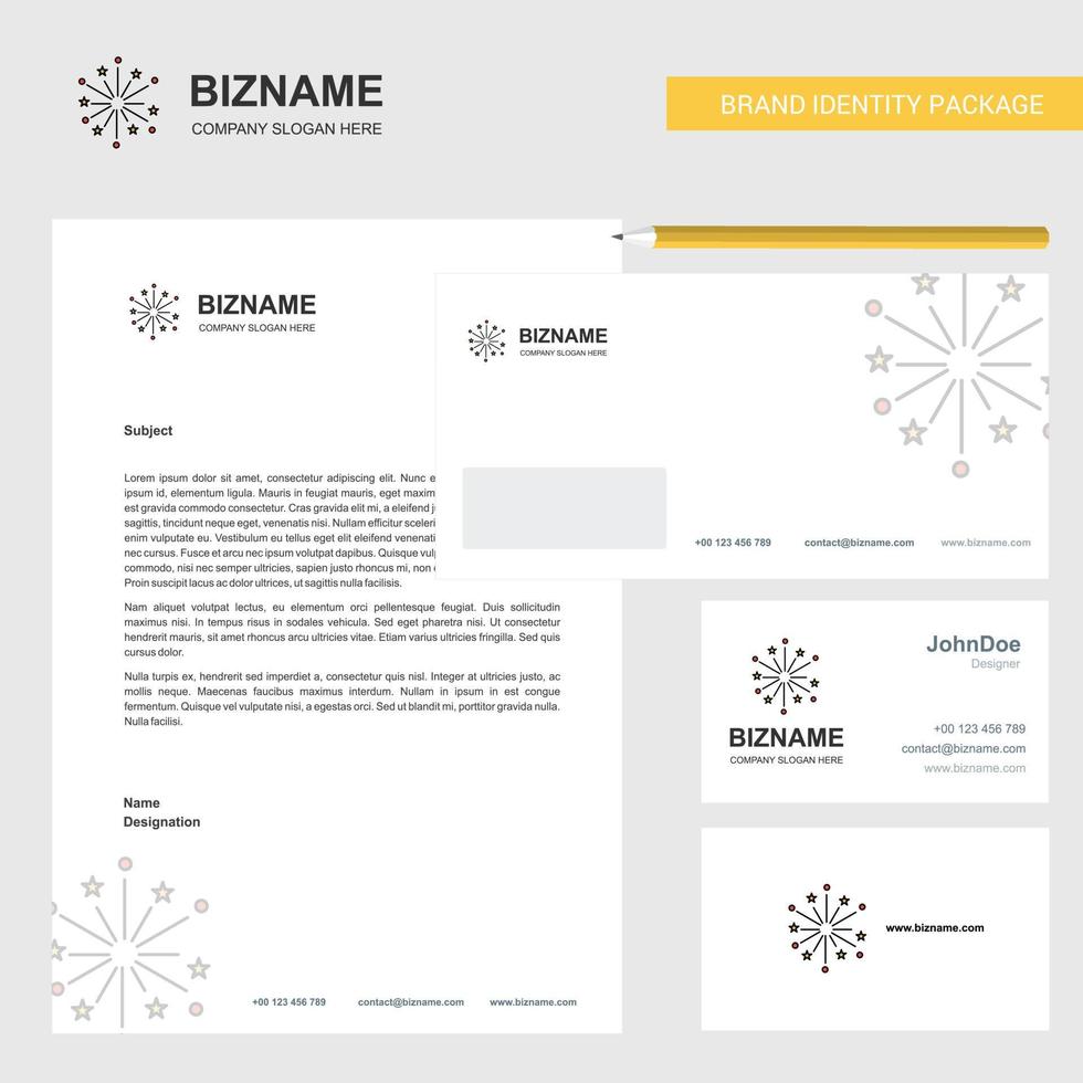 Blast Business Letterhead Envelope and visiting Card Design vector template