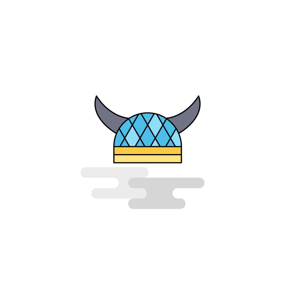 Flat Helmet Icon Vector