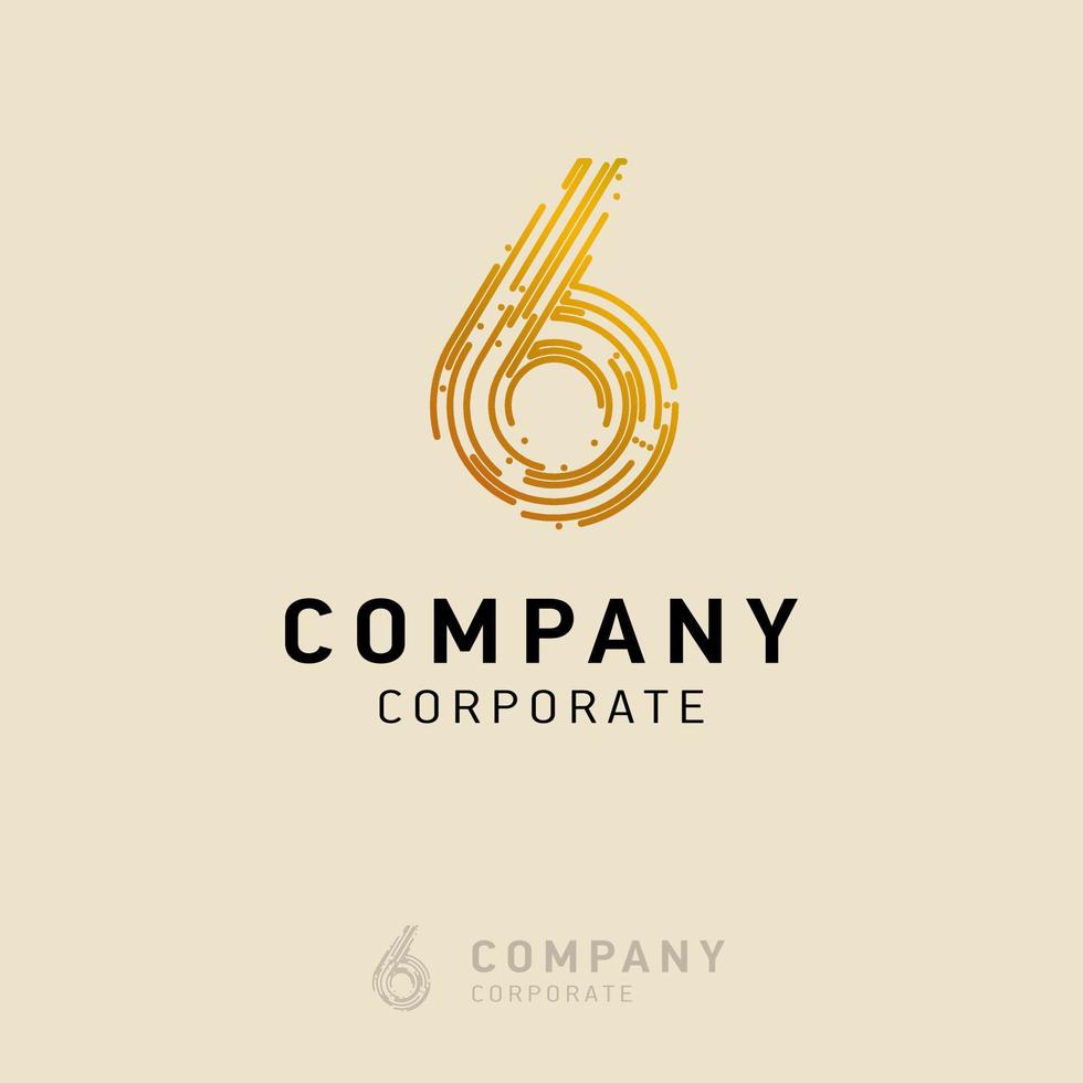 6 company logo design vector