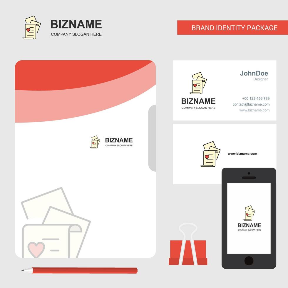 Documents Business Logo File Cover Visiting Card and Mobile App Design Vector Illustration