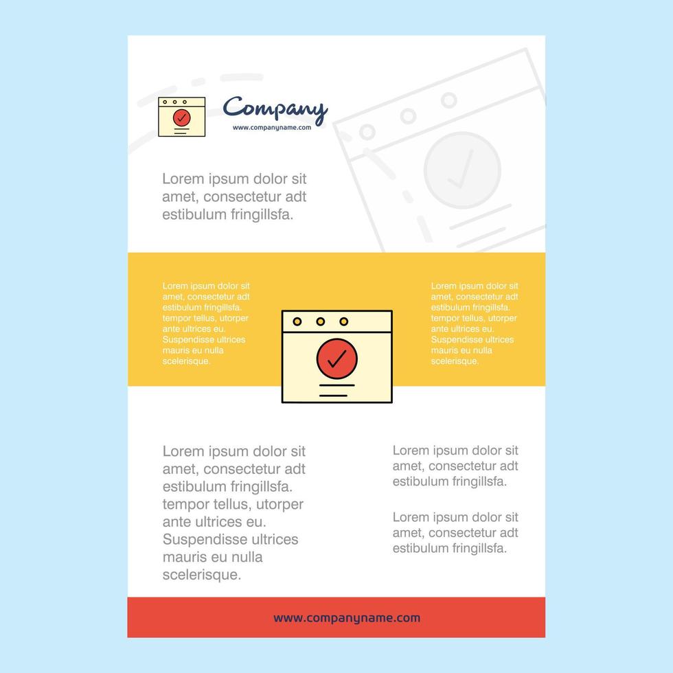 Template layout for Ok comany profile annual report presentations leaflet Brochure Vector Background