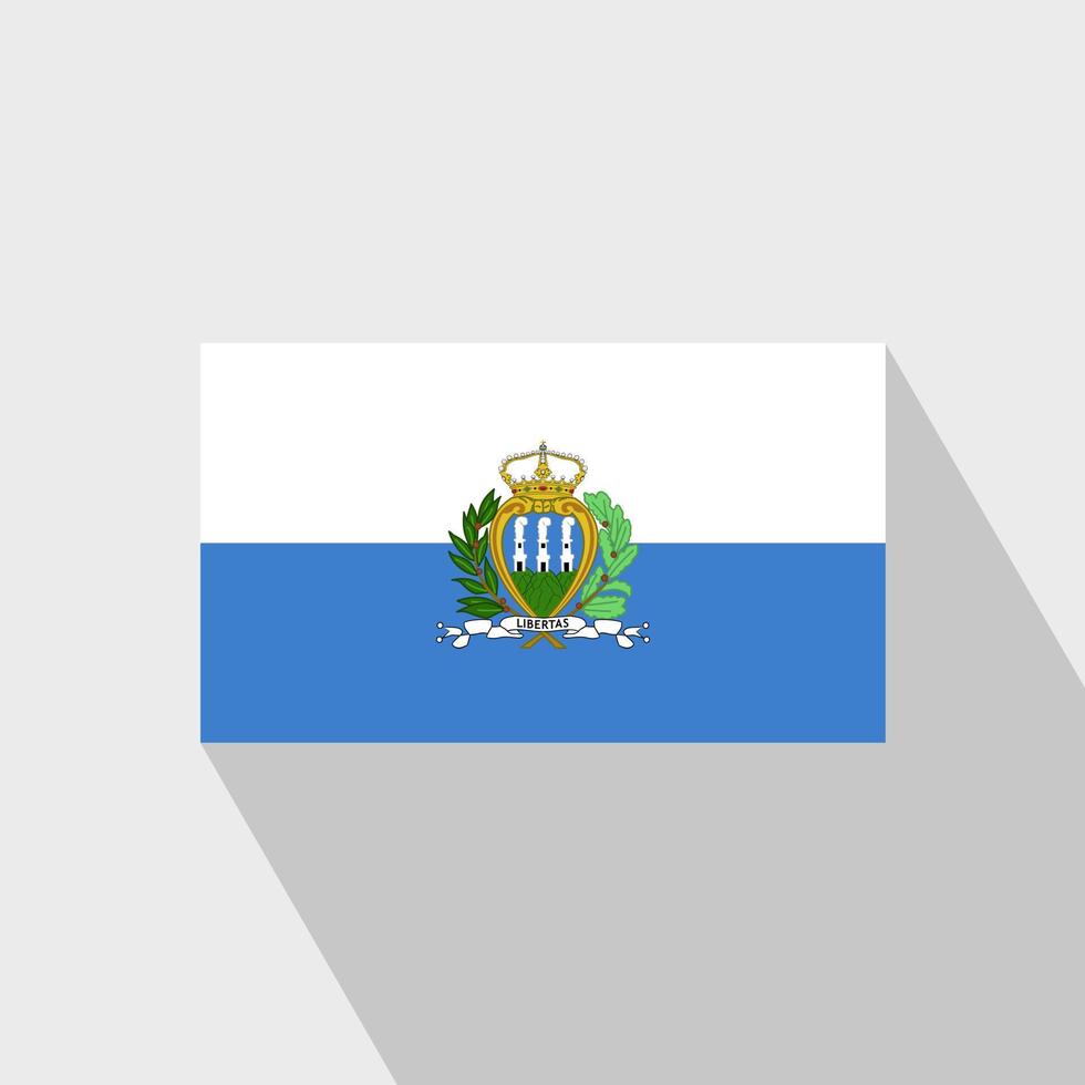 San Marino flag Long Shadow design vector