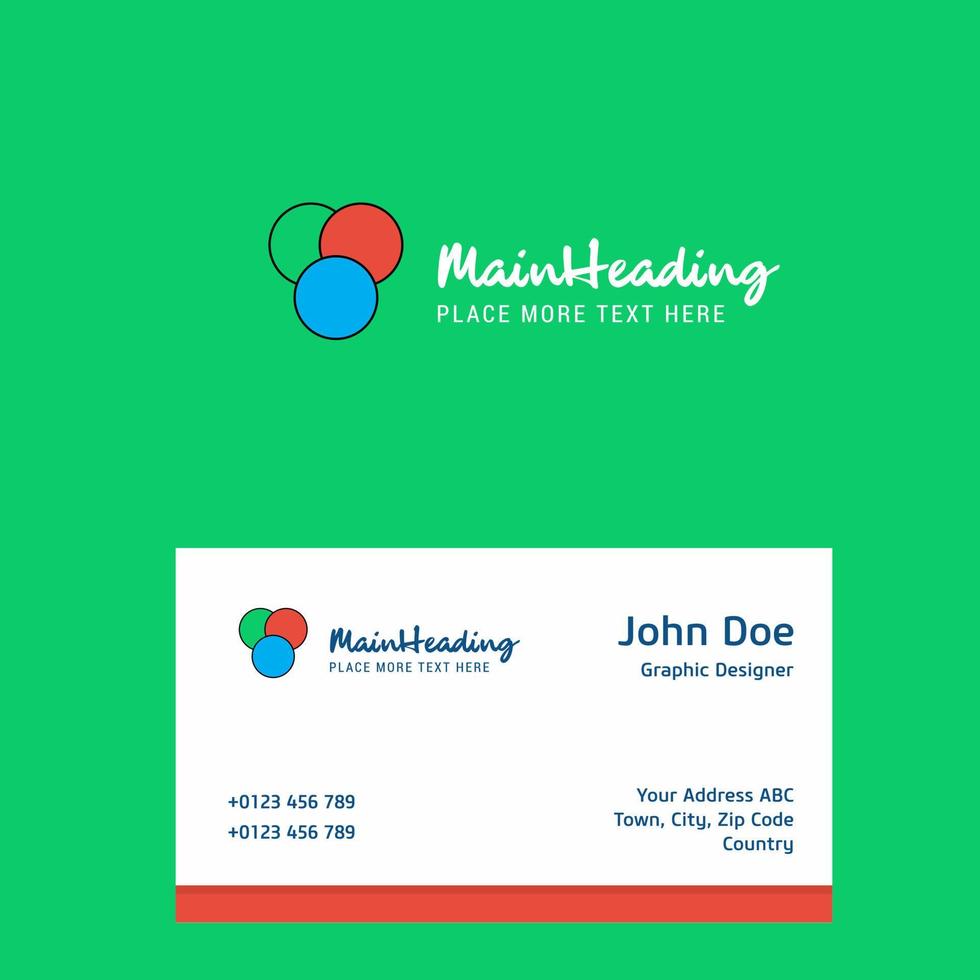 Circles logo Design with business card template Elegant corporate identity Vector
