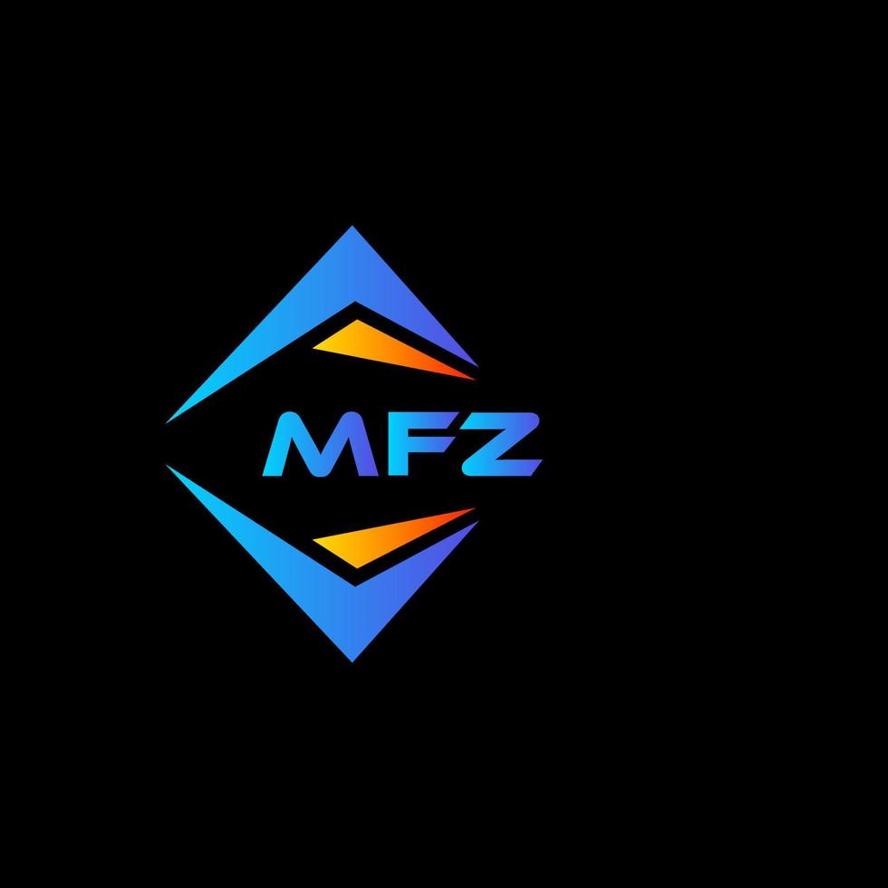 MFZ abstract technology logo design on Black background. MFZ creative initials letter logo concept. vector