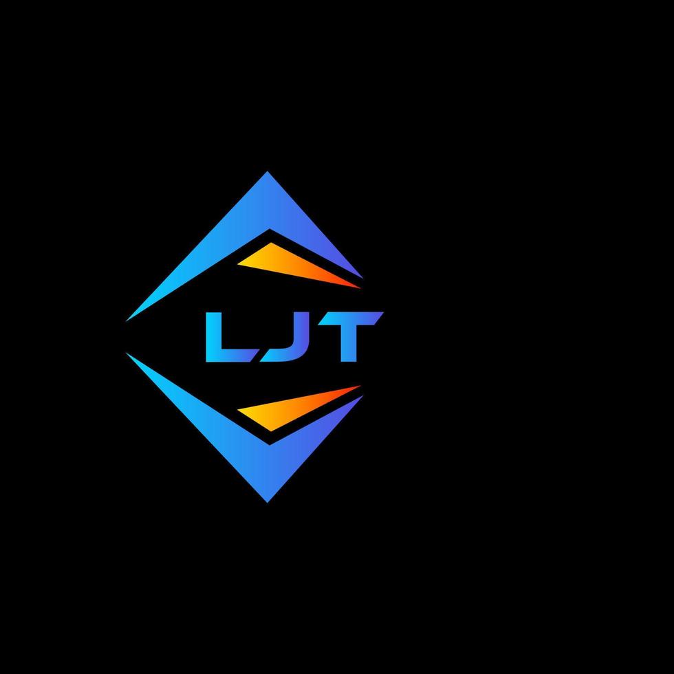 diseño de logotipo de tecnología abstracta ljt sobre fondo negro. concepto de logotipo de letra de iniciales creativas ljt. vector