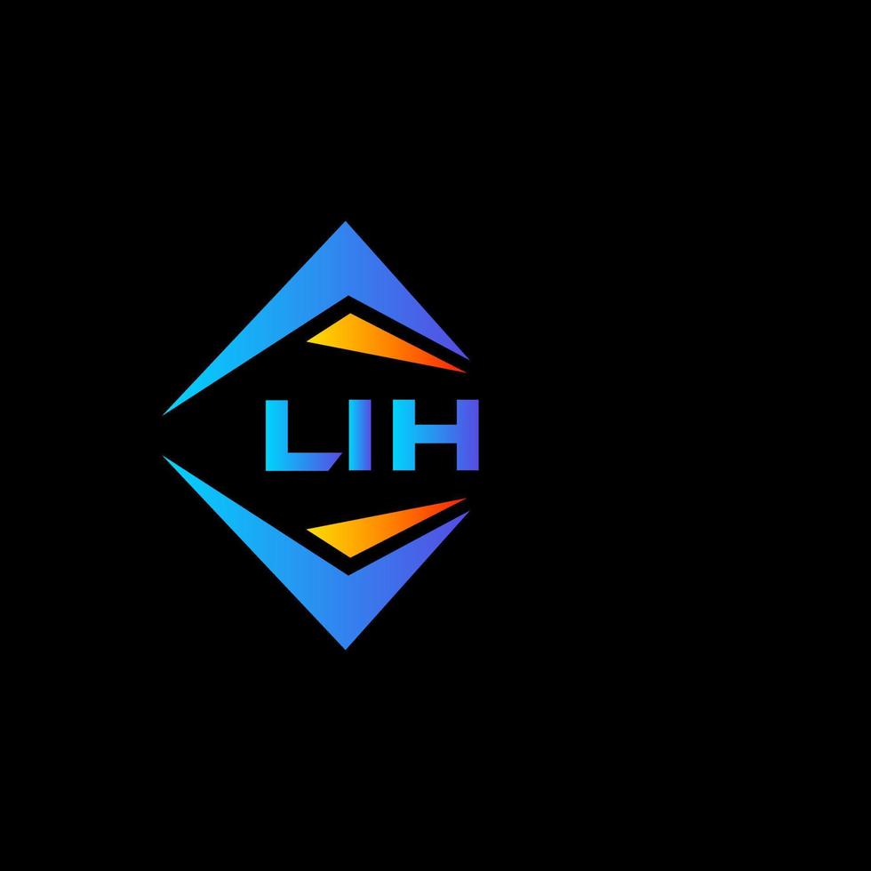 LIH abstract technology logo design on Black background. LIH creative initials letter logo concept. vector