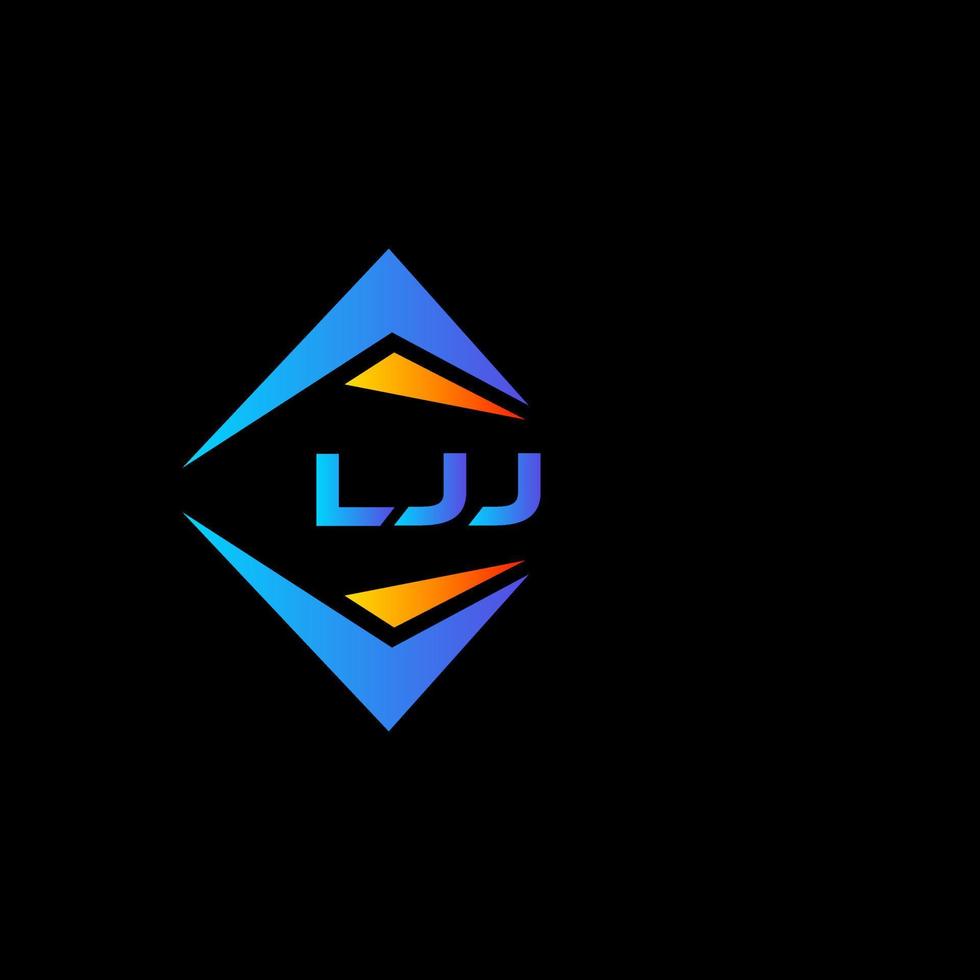 Diseño de logotipo de tecnología abstracta ljj sobre fondo negro. concepto de logotipo de letra de iniciales creativas ljj. vector