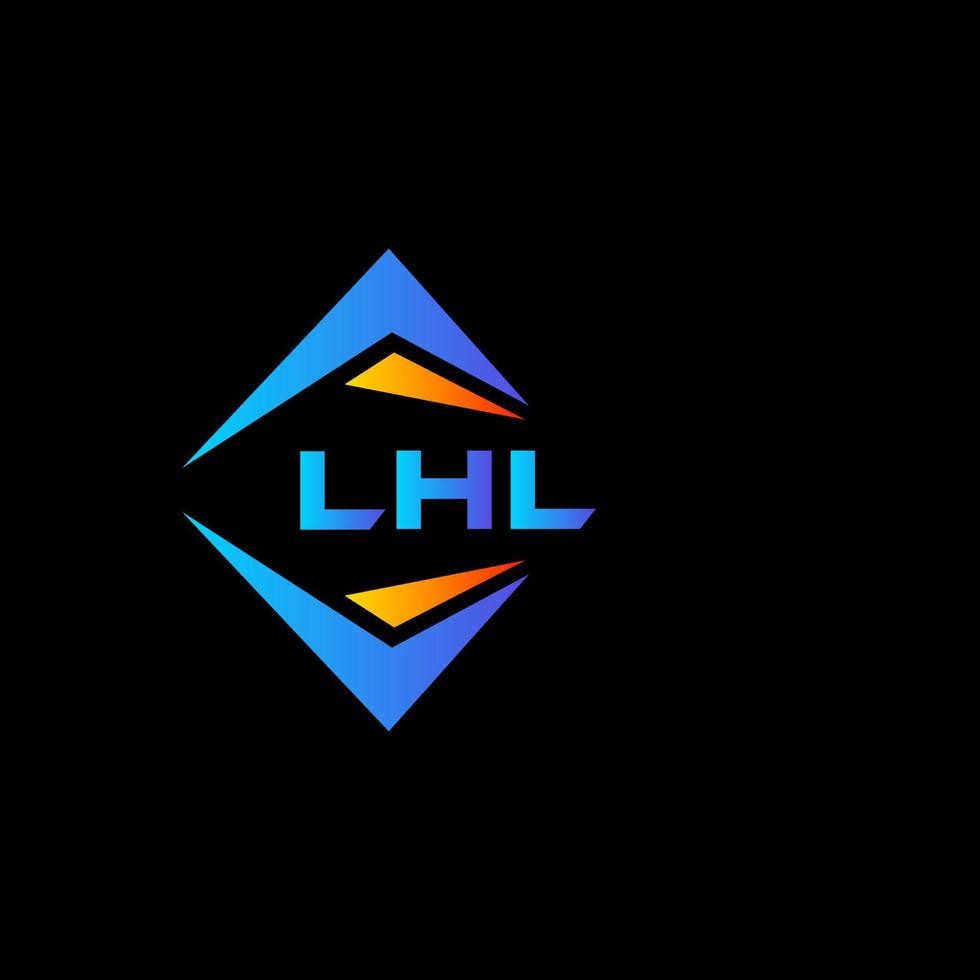 Diseño de logotipo de tecnología abstracta lhl sobre fondo negro. concepto de logotipo de letra de iniciales creativas lhl. vector