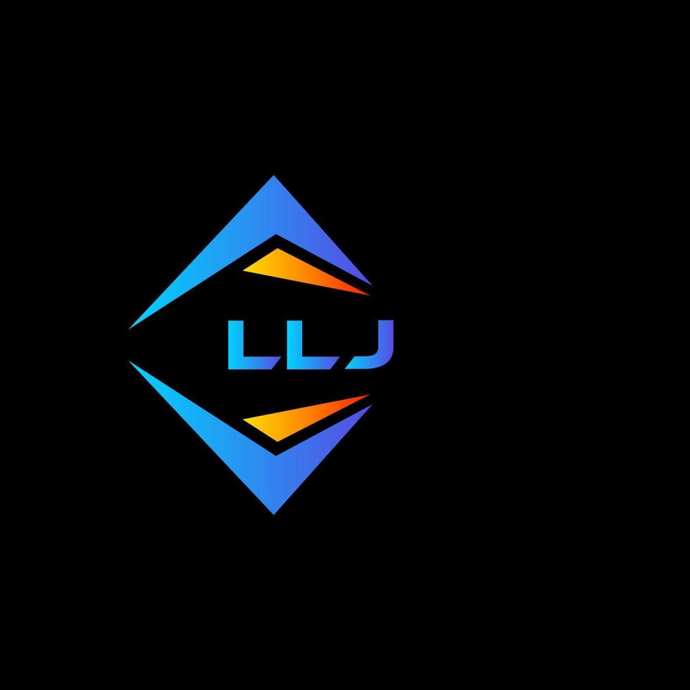 diseño de logotipo de tecnología abstracta llj sobre fondo negro. Concepto de logotipo de letra de iniciales creativas llj. vector