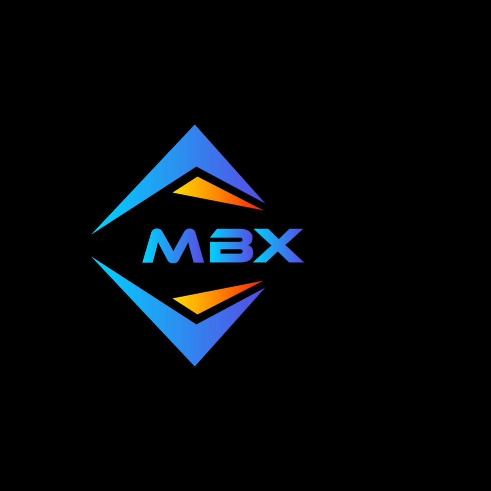 Diseño de logotipo de tecnología abstracta mbx sobre fondo negro. Concepto de logotipo de letra de iniciales creativas mbx. vector