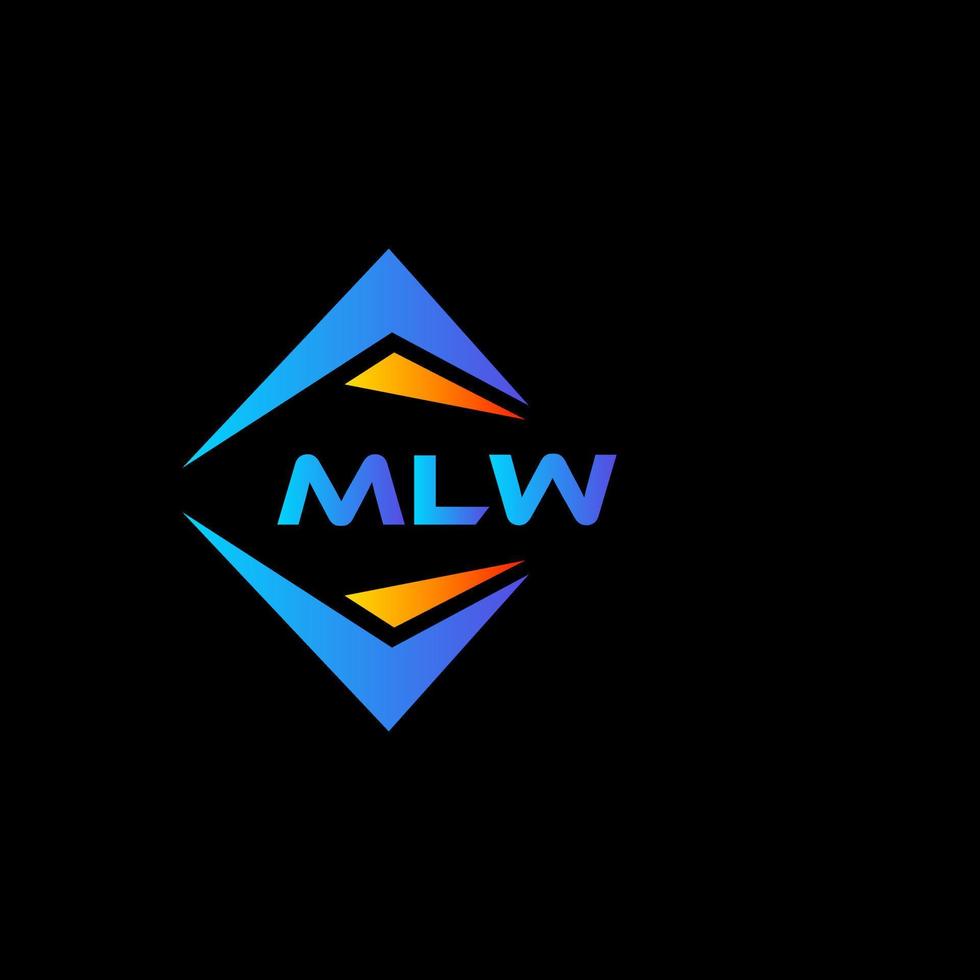 MLW abstract technology logo design on Black background. MLW creative initials letter logo concept. vector