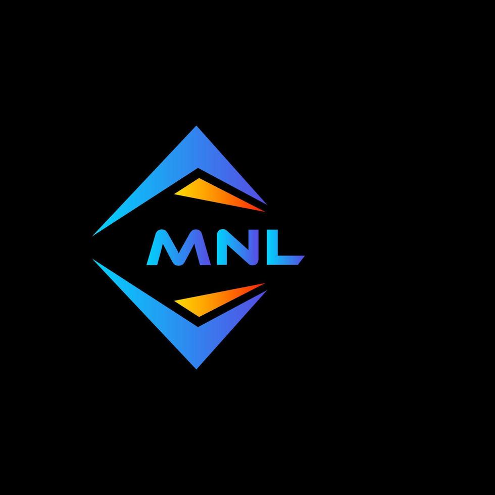 MNL abstract technology logo design on Black background. MNL creative initials letter logo concept. vector