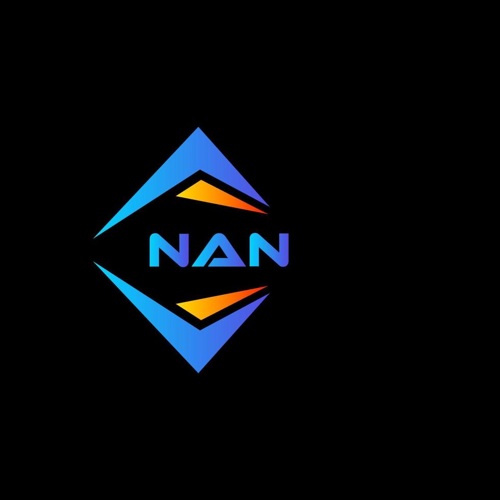 NAN abstract technology logo design on Black background. NAN creative initials letter logo concept. vector