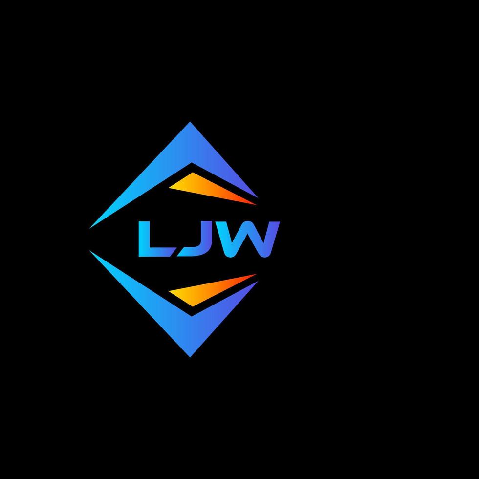 LJW abstract technology logo design on Black background. LJW creative initials letter logo concept. vector